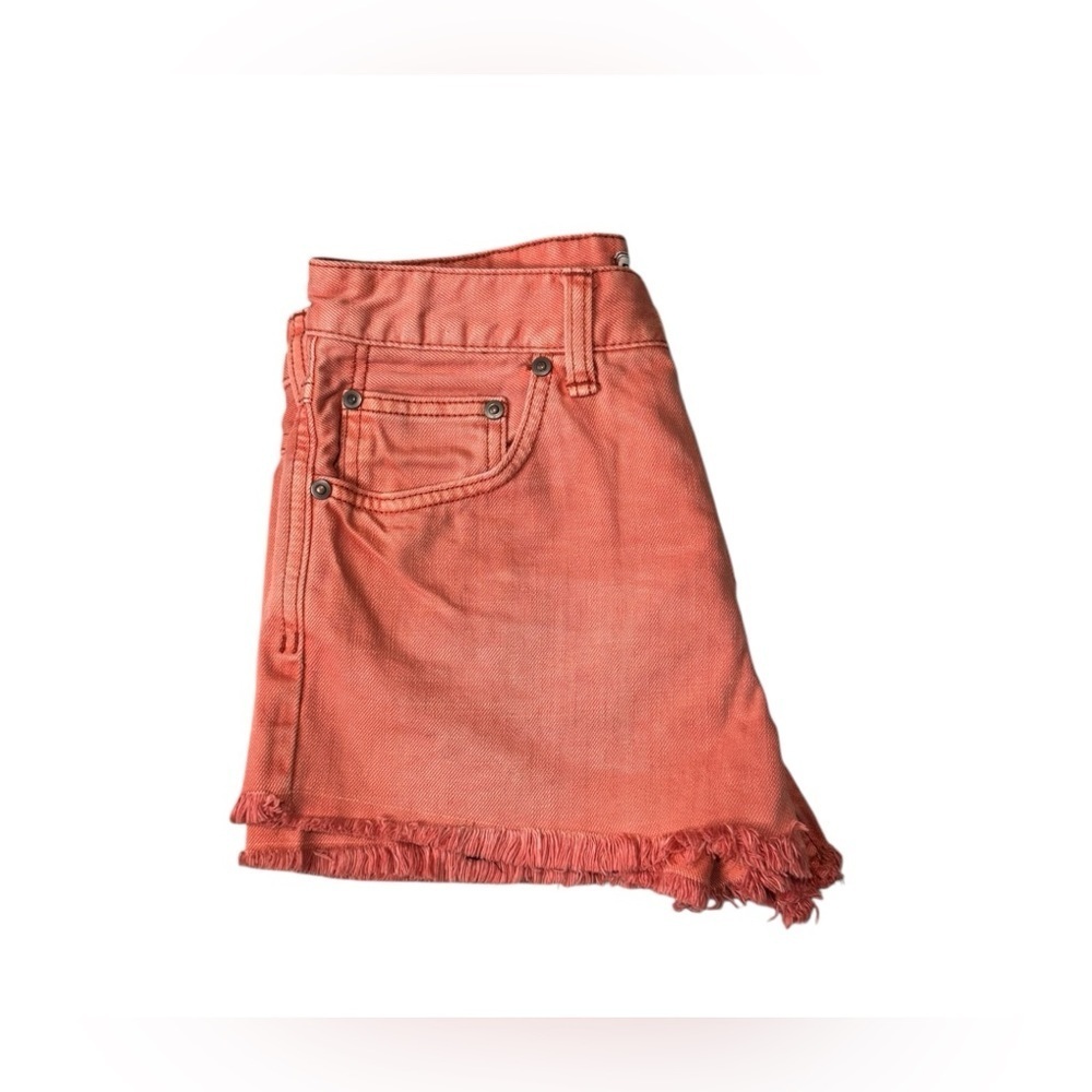 Free People Uptown Cutoff Shorts Coral Sz 26
